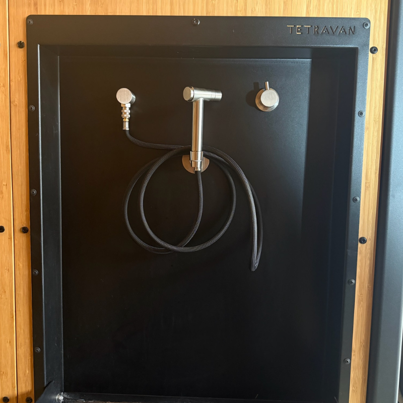 Tetravan Folding Shower with Magnetic Curtain