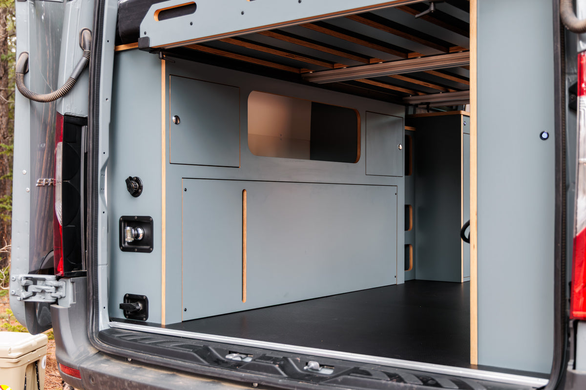 Mercedes Sprinter Bi-Slide Bed System & Wheel Well Cabinets