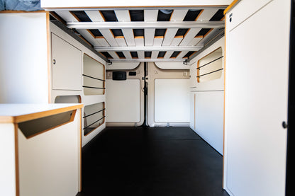 Mercedes Sprinter Bi-Slide Bed System & Wheel Well Cabinets