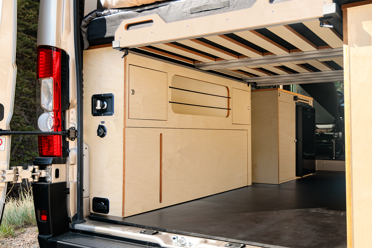 Mercedes Sprinter Bi-Slide Bed System & Wheel Well Cabinets