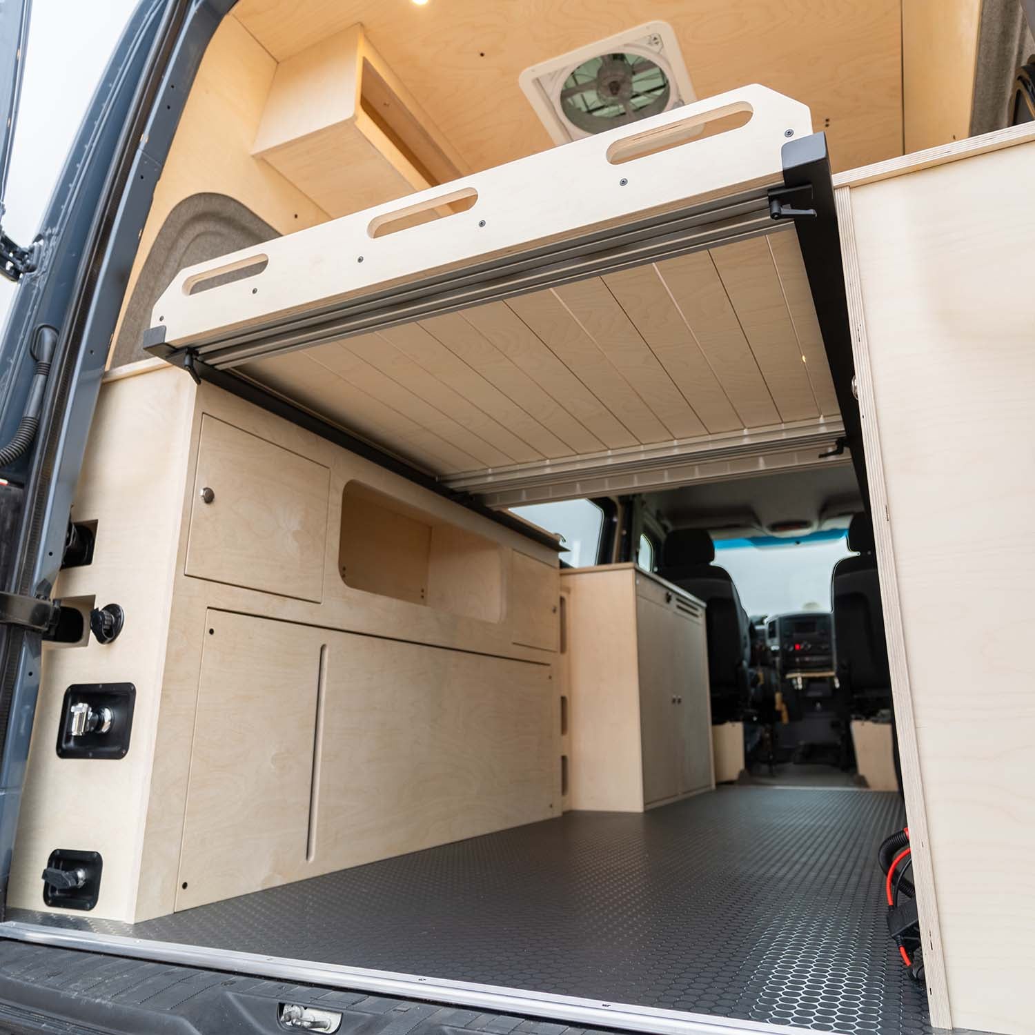 Sprinter Van Bed and Wheel Well Cabinets | Camper Van Conversion Kit ...