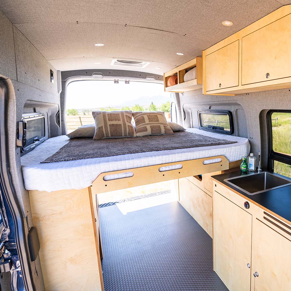 Bed and Wheel Well Cabinets for Transit Vans