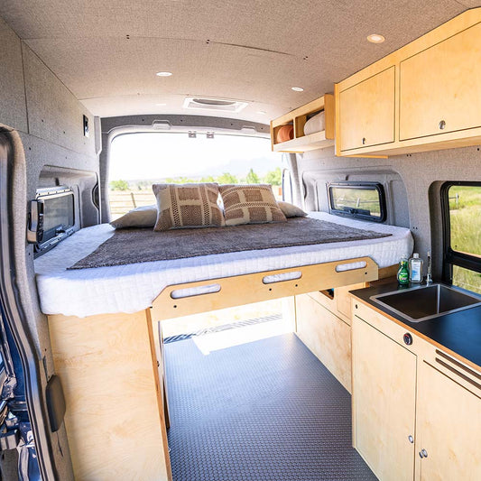 Bed and Wheel Well Cabinets for Transit Vans